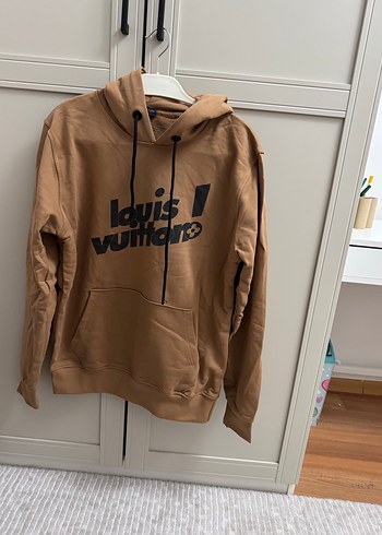 Erkek Kahverengi Kapüşonlu Sweatshirt - Görsel 2