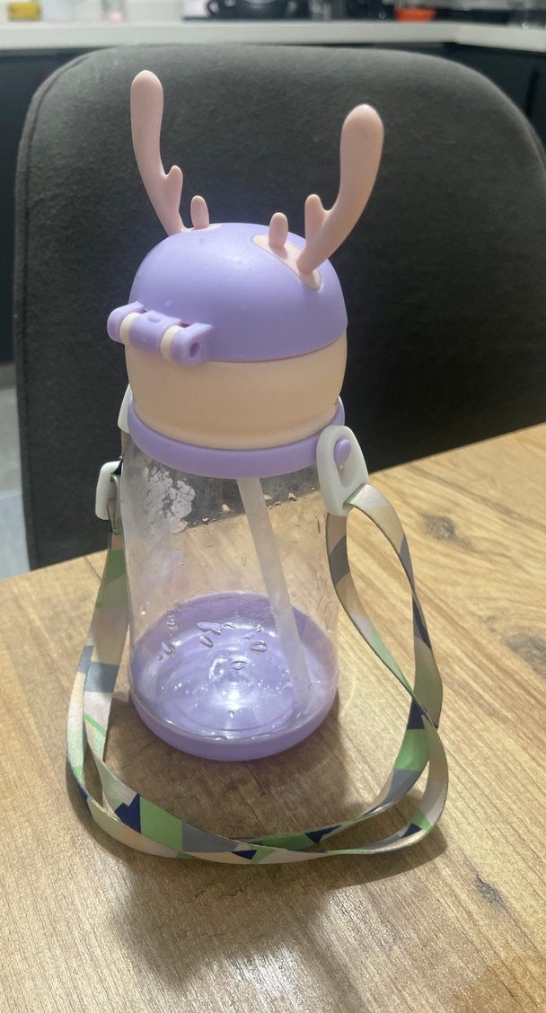 Çocuklar için Mor Renklı Termos Şişe - Görsel 3