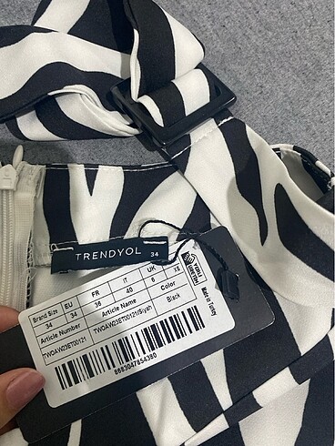 34 Beden zebra desenli mini etek