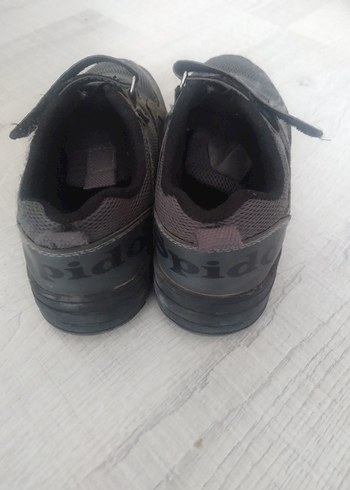 Gri Erkek Çocuk Spor Ayakkabı Velcro - Görsel 3