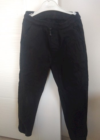 Siyah Erkek Çocuk Bol Kesim Kot Pantolon - Görsel 2