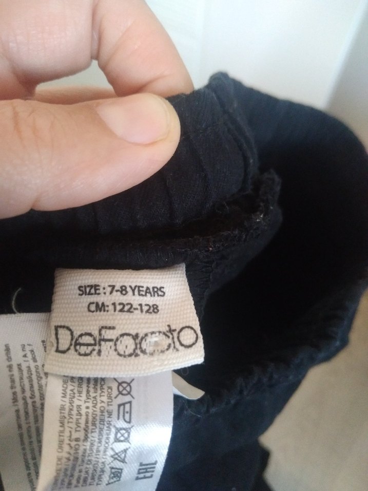 Siyah Erkek Çocuk Bol Kesim Kot Pantolon - Görsel 5