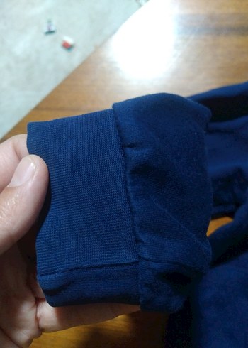 Erkek Kapüşonlu Mavi Sweatshirt - Görsel 4