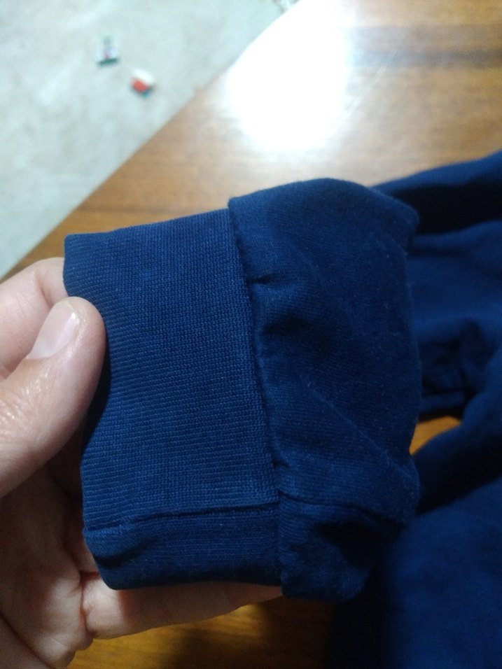 Erkek Kapüşonlu Mavi Sweatshirt - Görsel 4