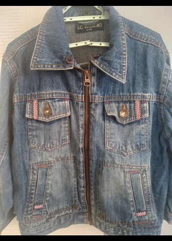 çocuk Mavi Kot Ceket Fermuarlı - Görsel 3