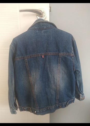 çocuk Mavi Kot Ceket Fermuarlı - Görsel 2