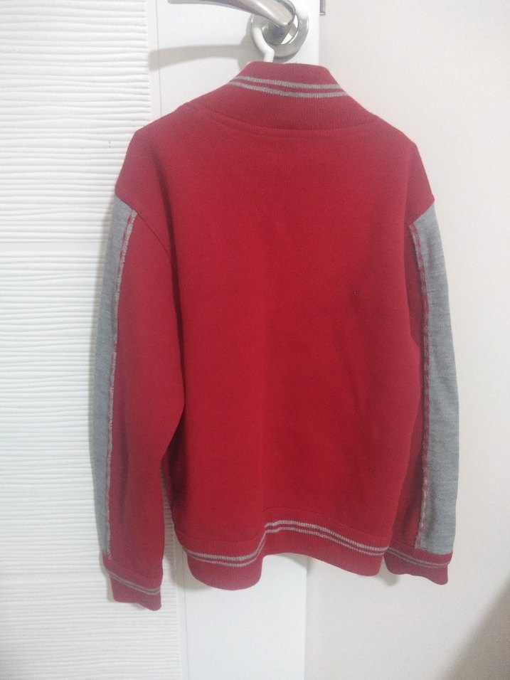 Kırmızı Erkek Çocuk Fermuarlı hirka - Görsel 2