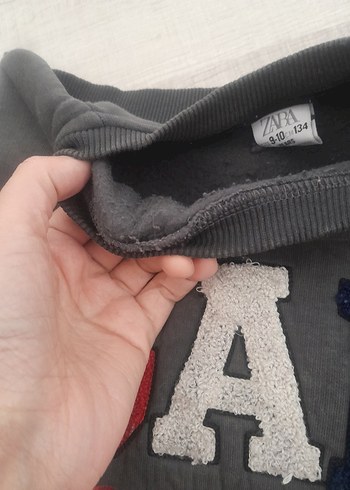 Erkek cocuk Gri Sweatshirt Bead İşlemeli - Görsel 4