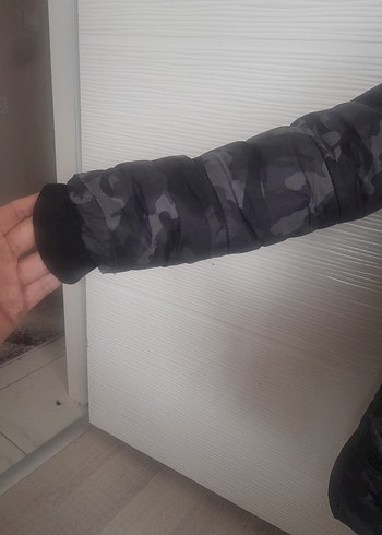 Erkek Çocuk Gri Kamuflaj Fermuarlı Mont - Görsel 6