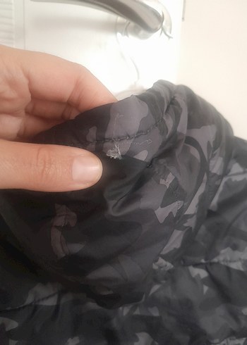 Erkek Çocuk Gri Kamuflaj Fermuarlı Mont - Görsel 4