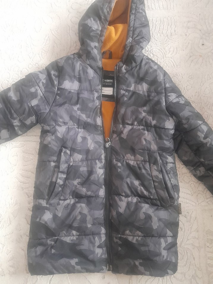 Erkek Çocuk Gri Kamuflaj Fermuarlı Mont - Görsel 5