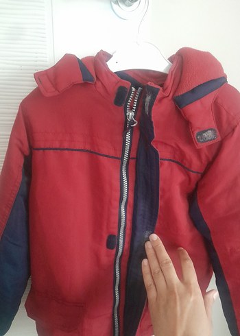 Kırmızı Fermuarlı Erkek Çocuk Mont - Görsel 2