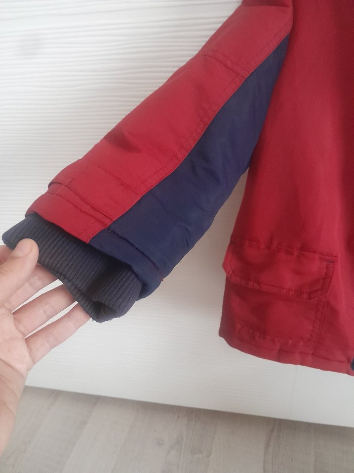 Kırmızı Fermuarlı Erkek Çocuk Mont - Görsel 5