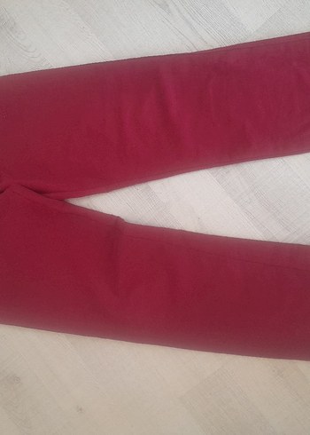 Bordo Kadın Fermuarlı Rahat Eşofman Altı - Görsel 3