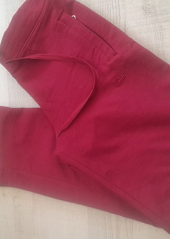 Bordo Kadın Fermuarlı Rahat Eşofman Altı - Görsel 2