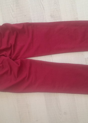 Bordo Kadın Fermuarlı Rahat Eşofman Altı - Görsel 5