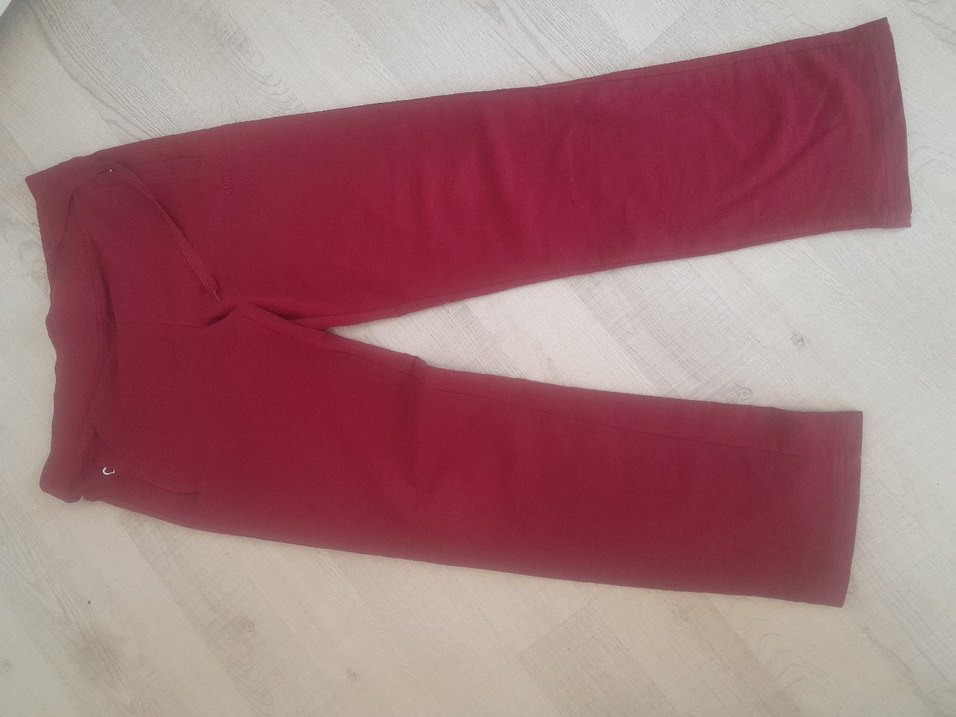 Bordo Kadın Fermuarlı Rahat Eşofman Altı - Görsel 3