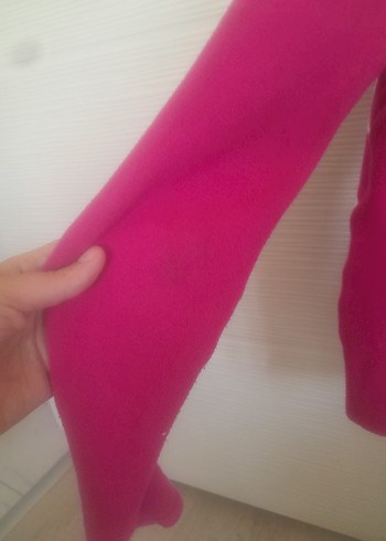 Pembe Boğazlı Örgü Kadın Kazak - Görsel 5