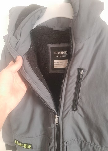 Gri Fermuarlı Erkek Çocuk Montu - Görsel 6