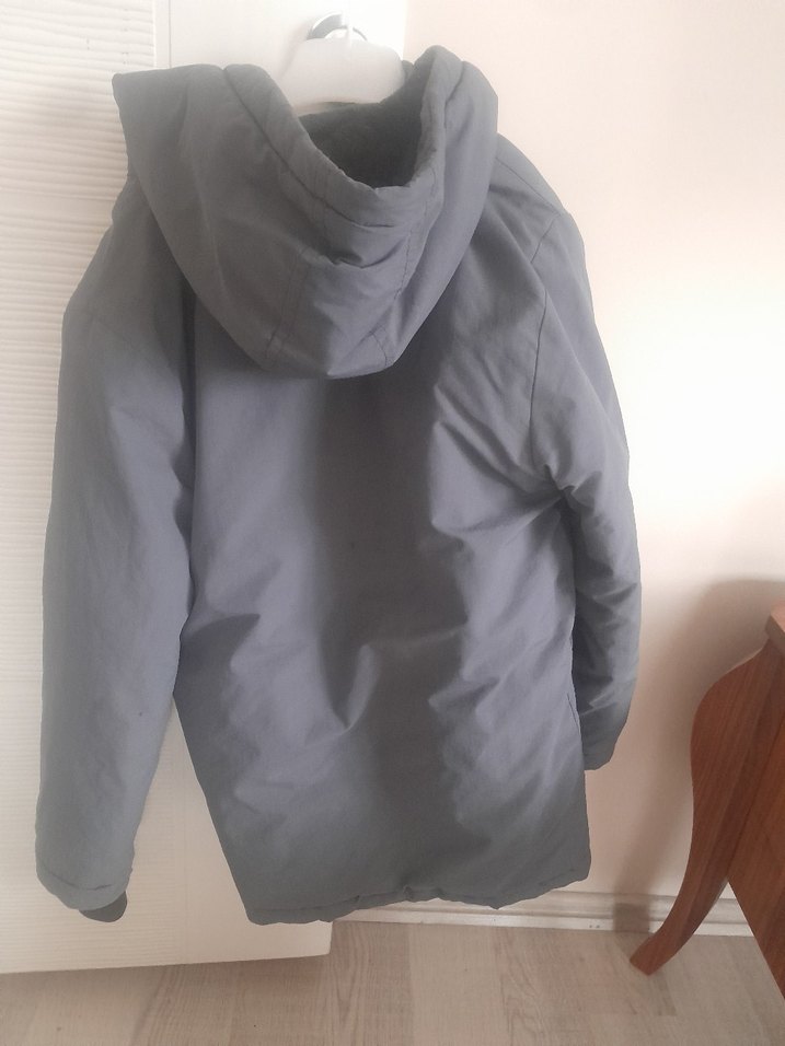 Gri Fermuarlı Erkek Çocuk Montu - Görsel 4