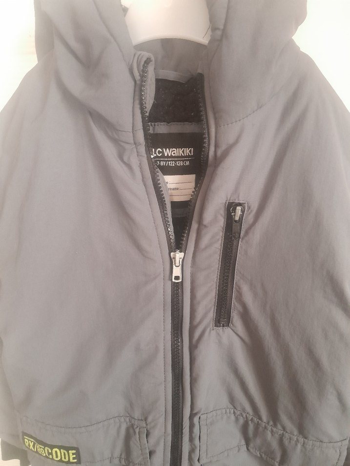 Gri Fermuarlı Erkek Çocuk Montu - Görsel 2