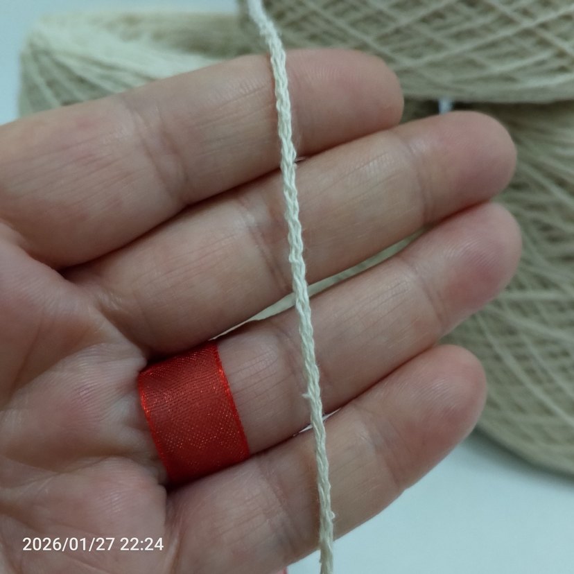 Doğal renk Zincir Coton ip 958 Gram - Görsel 3
