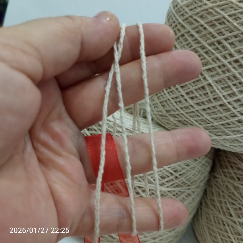 Doğal renk Zincir Coton ip 958 Gram - Görsel 4