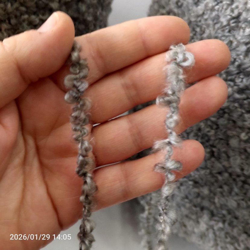 Gri Bukleli El İşi İplik Seti - Görsel 3