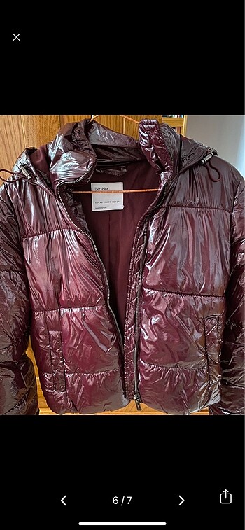 xs Beden bordo Renk Bershka rugan mont