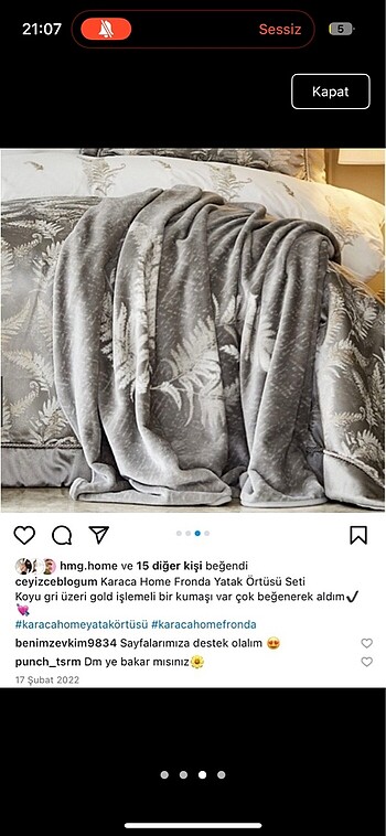 Beden Karaca home yatak örtüsü