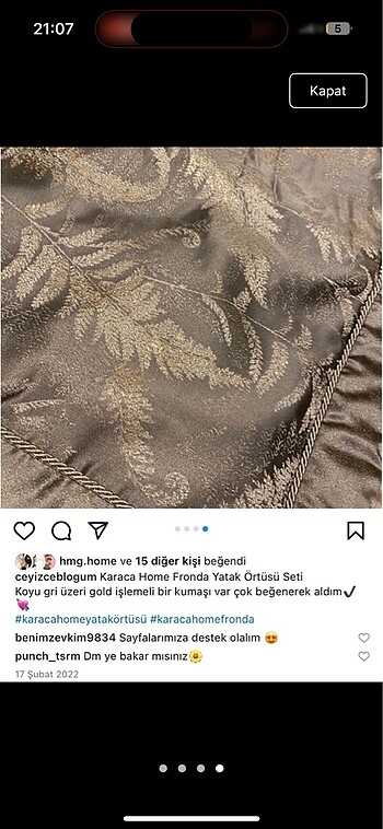 Beden gri Renk Karaca home yatak örtüsü