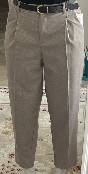 Kemerli Havuç Fit Pantolon