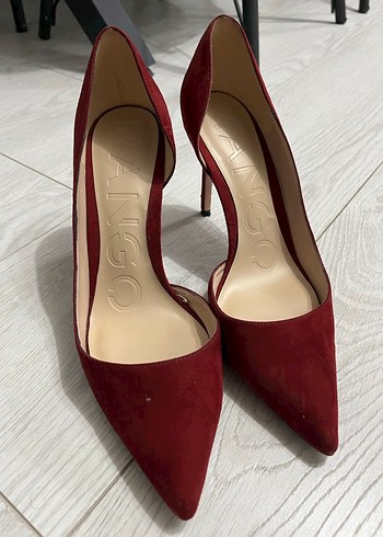 Mango Mango Bordo Stiletto Topuklu Ayakkabı