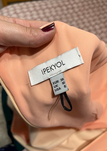 IPEKYOL Baskılı Mini Pudra Elbise