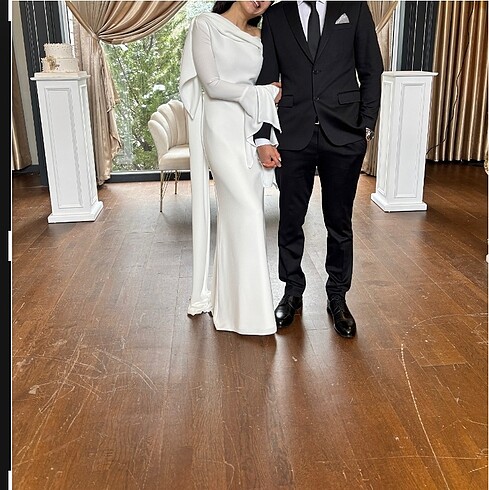 34 Beden beyaz Renk Vassago Nişan/ nikah elbisesi