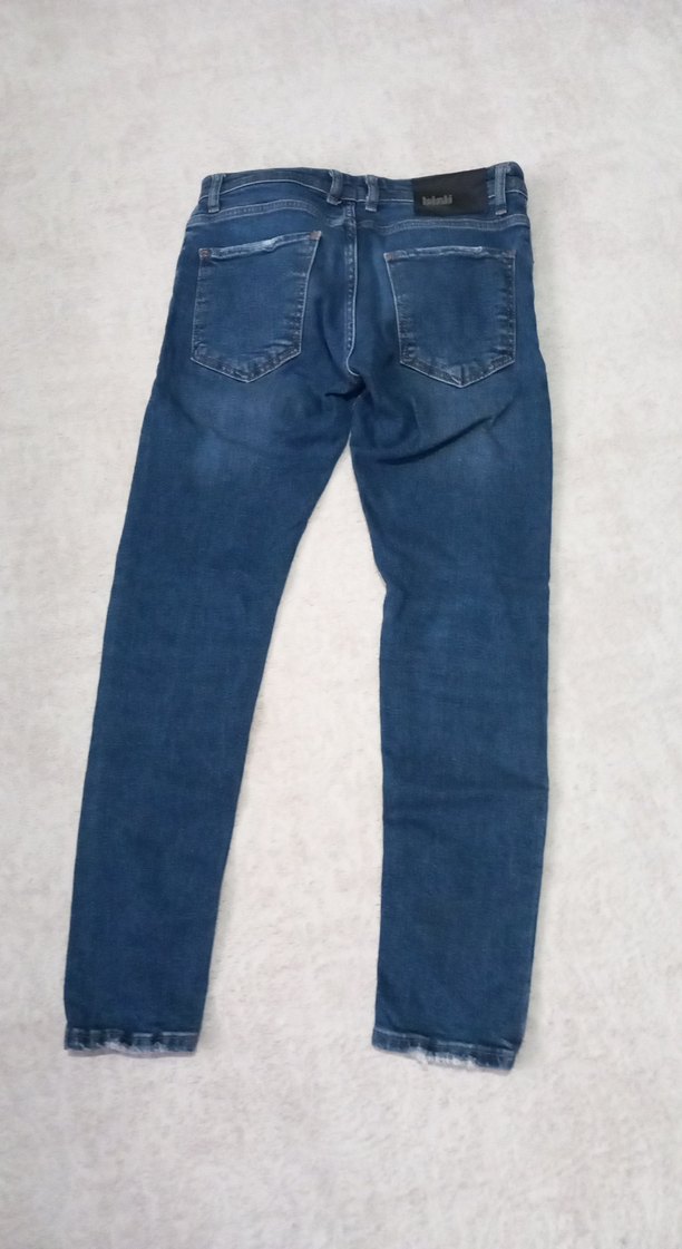 Düğmeli Regular Fit Erkek Kot Pantolon - Görsel 4