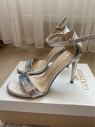 Zara Silver abiye topuklu 37 numara