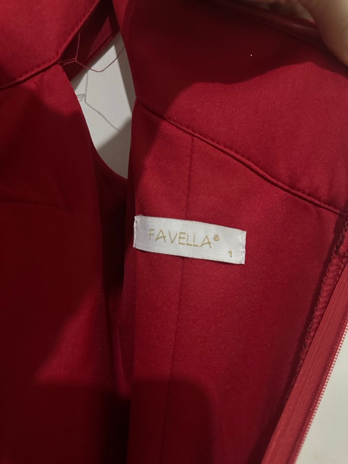 Kırmızı Uzun Abiye Elbise - Görsel 3