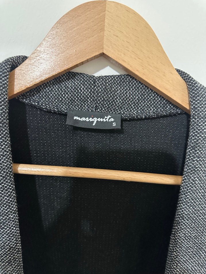 Gri Kadın Midi Yün Kaban - Görsel 3