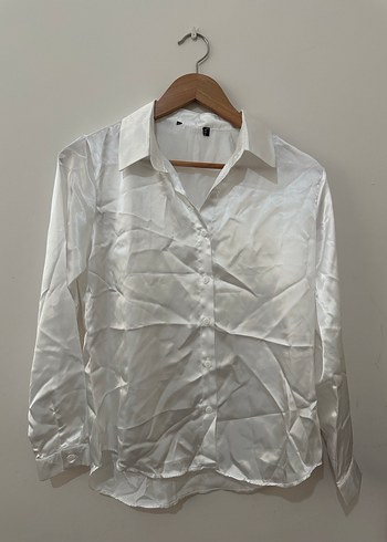 Beyaz Saten Gömlek - Görsel 3