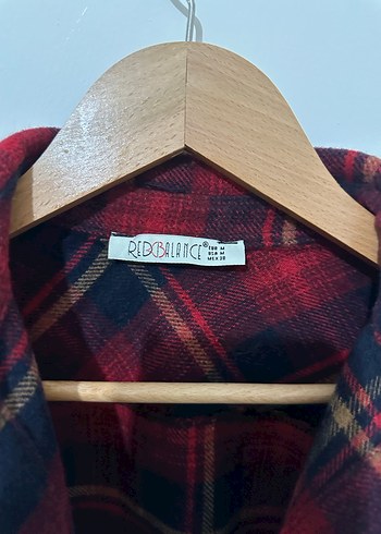 Bordo Ekose Düğmeli Uzun Kollu Kadın Gömlek - Görsel 3