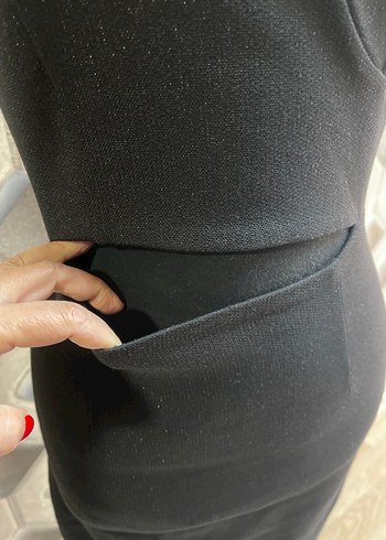 Siyah Tek Omuzlu Uzun Abiye Elbise - Görsel 2