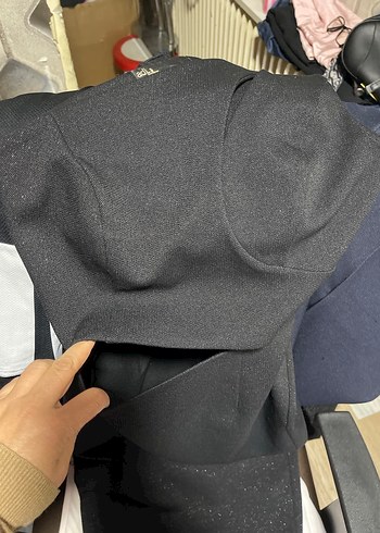 Siyah Tek Omuzlu Uzun Abiye Elbise - Görsel 10