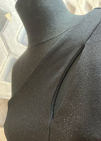 Siyah Tek Omuzlu Uzun Abiye Elbise - Görsel 6