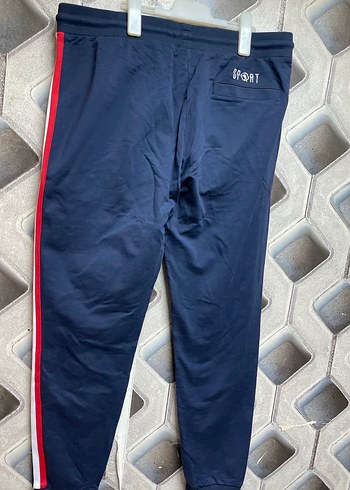 Gri Lacivert Fermuarlı Erkek Eşofman Altı - Görsel 3