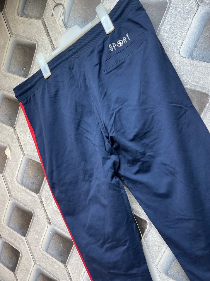 Gri Lacivert Fermuarlı Erkek Eşofman Altı - Görsel 4