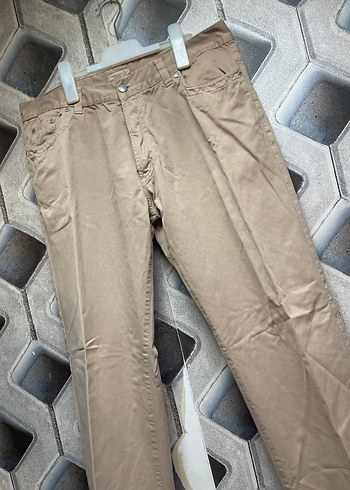 Düğmeli Bej Erkek Regular Fit Pantolon - Görsel 2