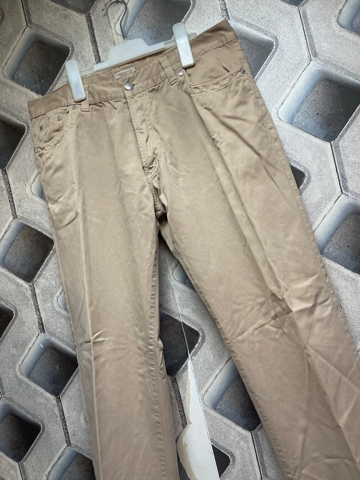 Düğmeli Bej Erkek Regular Fit Pantolon - Görsel 2