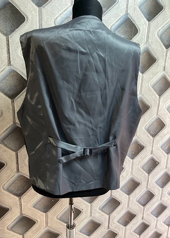 Düğmeli Siyah Erkek Yelek, Notch Yaka, Regular Fit - Görsel 3