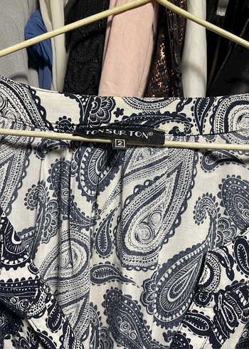 Bohem V Yaka Uzun Desenli  Bluzu - Görsel 6